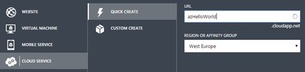 Cloud Service Configuration